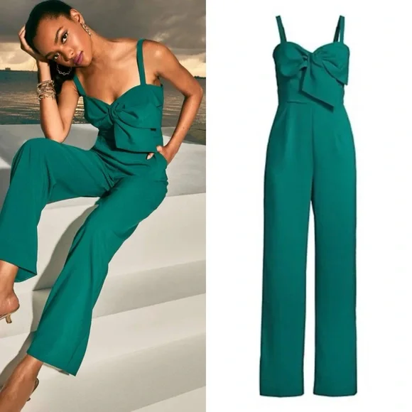 Lilly Pulitzer Kavia Jumpsuit Hosta Green Jumpsuit Size 8 NEW - Picture 2 of 11
